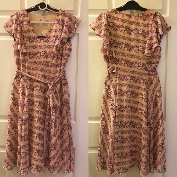 Nanette Lepore Printed Flutter Dress - Picture 3 of 8